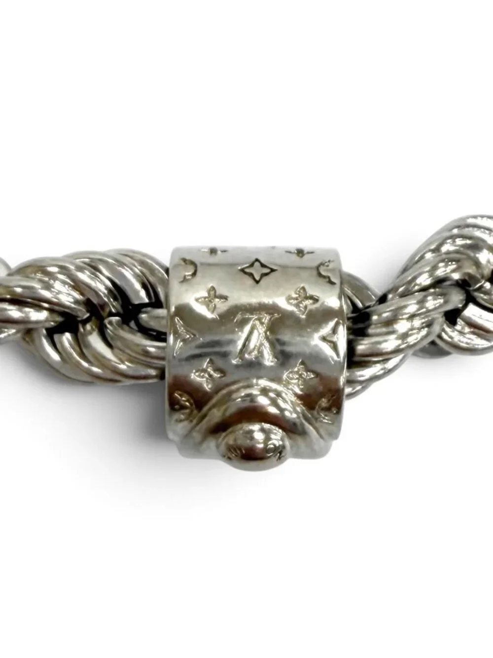 Louis Vuitton Necklace LV Rope Monogram Silver